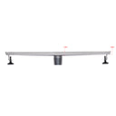 BAI 47010 Stainless Steel 24-inch Tile Insert Linear Shower Drain shown in a side view profile against a plain white background.