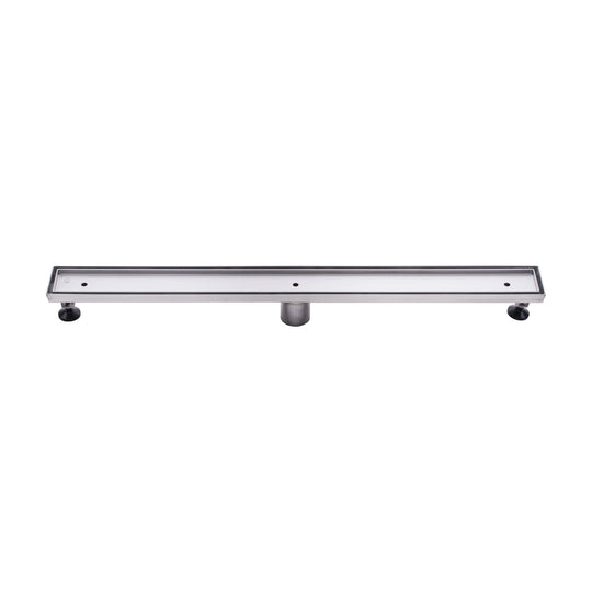 BAI 47030 Stainless Steel 36-inch Tile Insert Linear Shower Drain shown against a white background.
