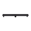 BAI 47031 Stainless Steel 36-inch Tile Insert Linear Shower Drain in a matte black finish shown against a white background.