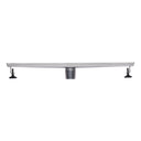 BAI 47070 Stainless Steel 24-inch Linear Shower Drain with adjustable leveling legs and a removable grate shown against a white background.