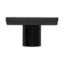 BAI 47121 Stainless Steel 5-inch Square Shower Drain in a matte black finish with a removable grate shown in a side view against a white background.