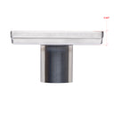 BAI 47180 Stainless Steel 5-inch Square Shower Drain with a removable grate that has square holes shown in a side view against a white background.