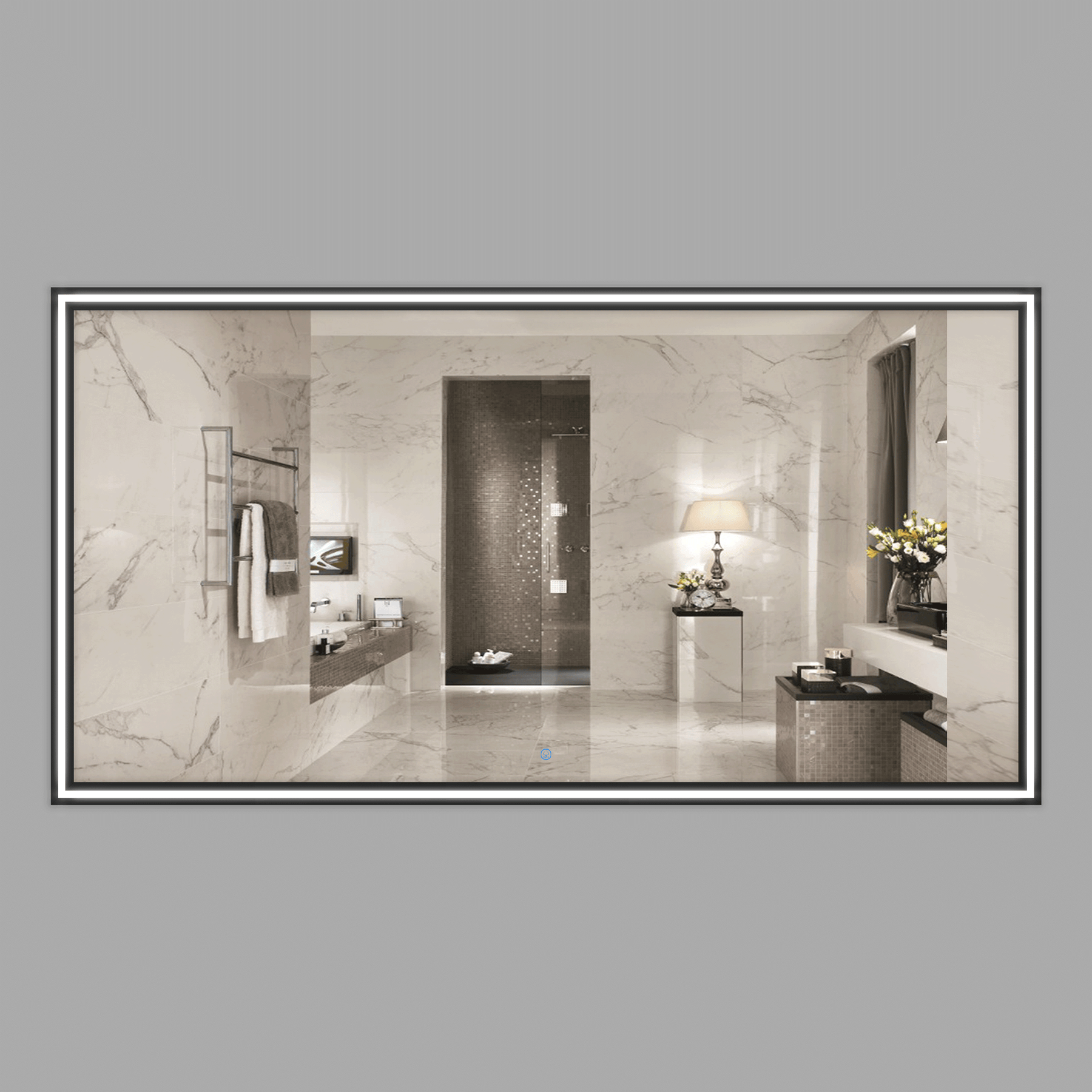 BAI 8047 LED 67-inch Bathroom Mirror with Aluminum Frame – MegaBAI
