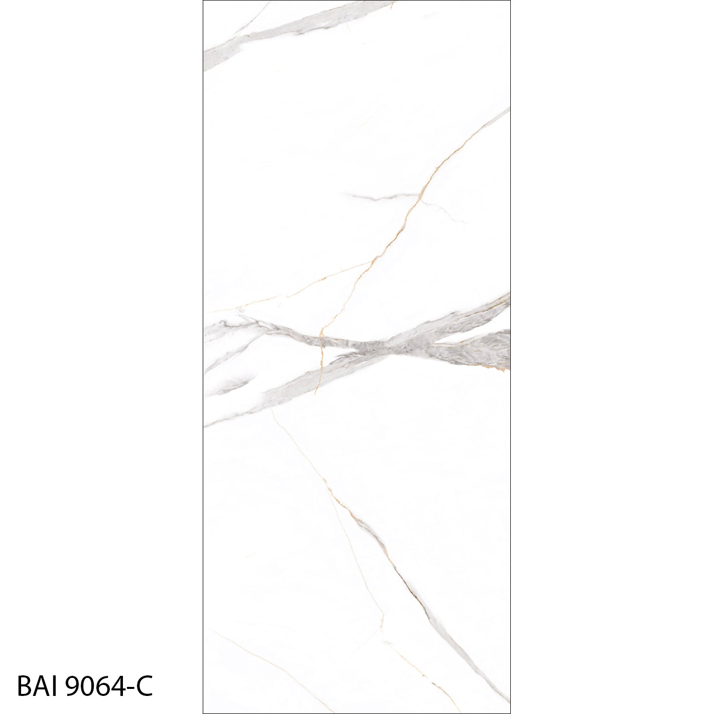 BAI 9064 Bookmatch Calacatta Goldie High Gloss Porcelain Tile