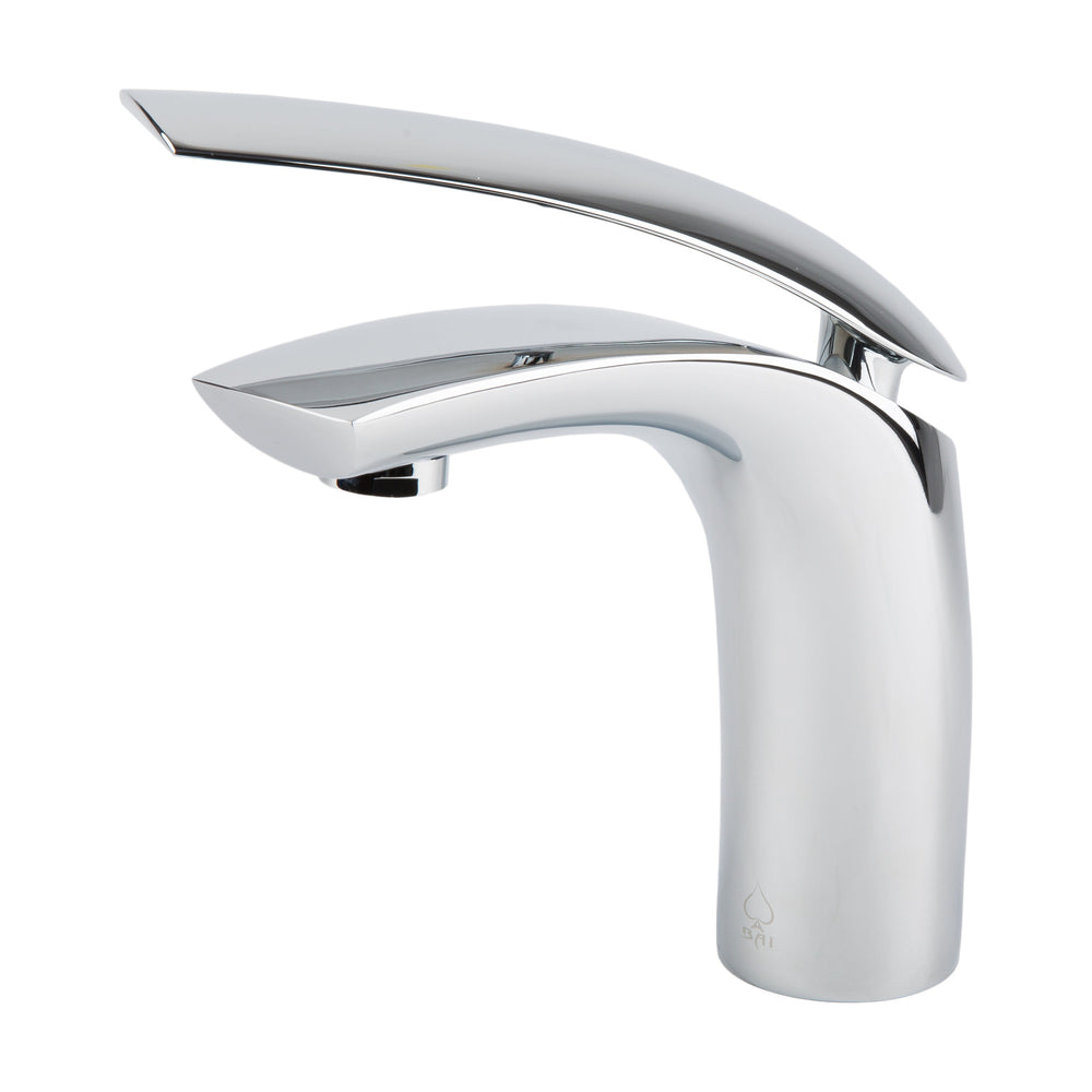BAI 0613 Single Handle Contemporary Bathroom Faucet in Polished Chrome Finish