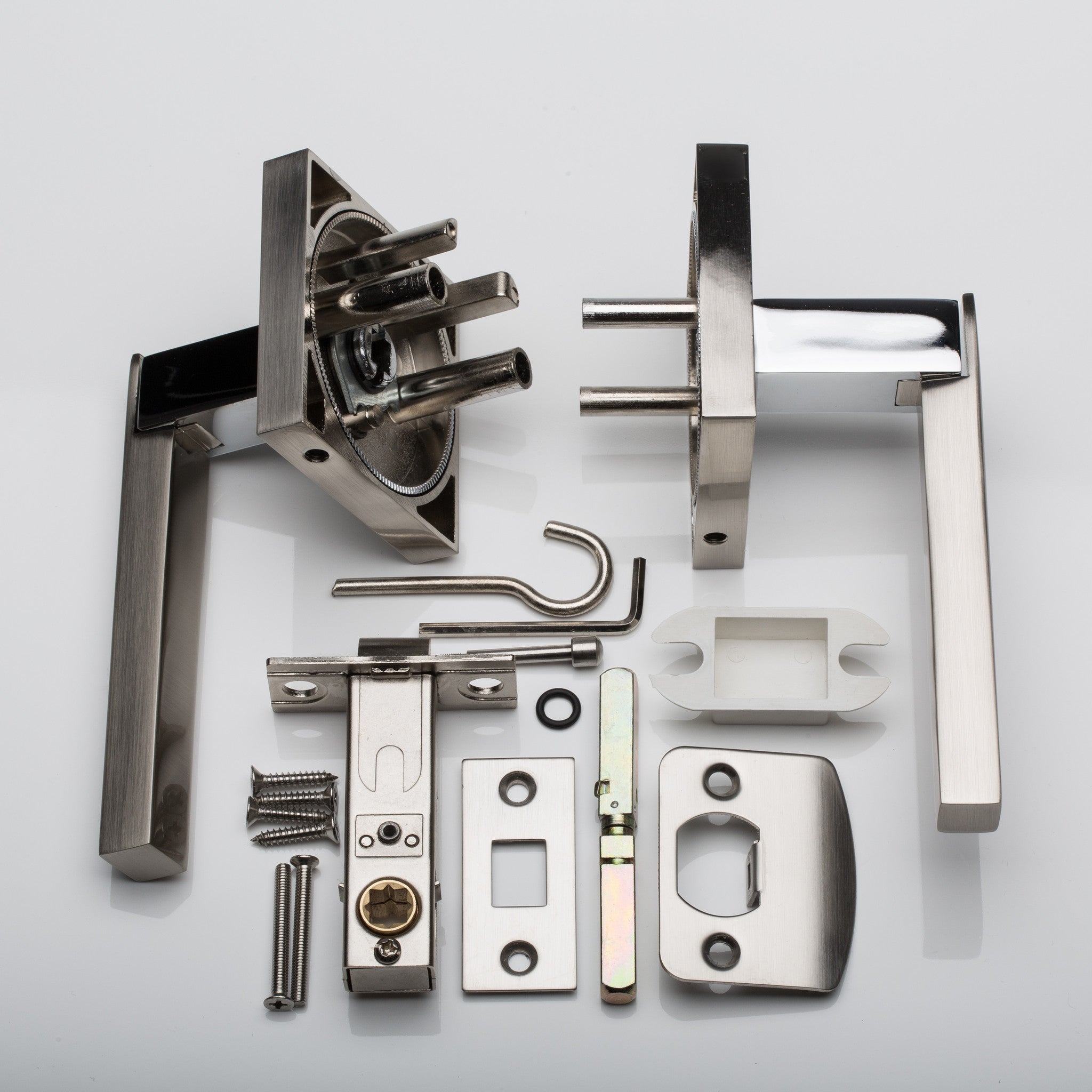 BAI 3014 Modern Passage Door Handle Lever Set with Privacy Pin