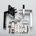 BAI 3015 Modern Passage Door Handle Lever Set with Privacy Pin Function