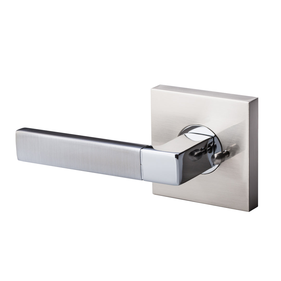 BAI 3018 Modern Passage Door Handle Lever Set with Privacy Pin Function