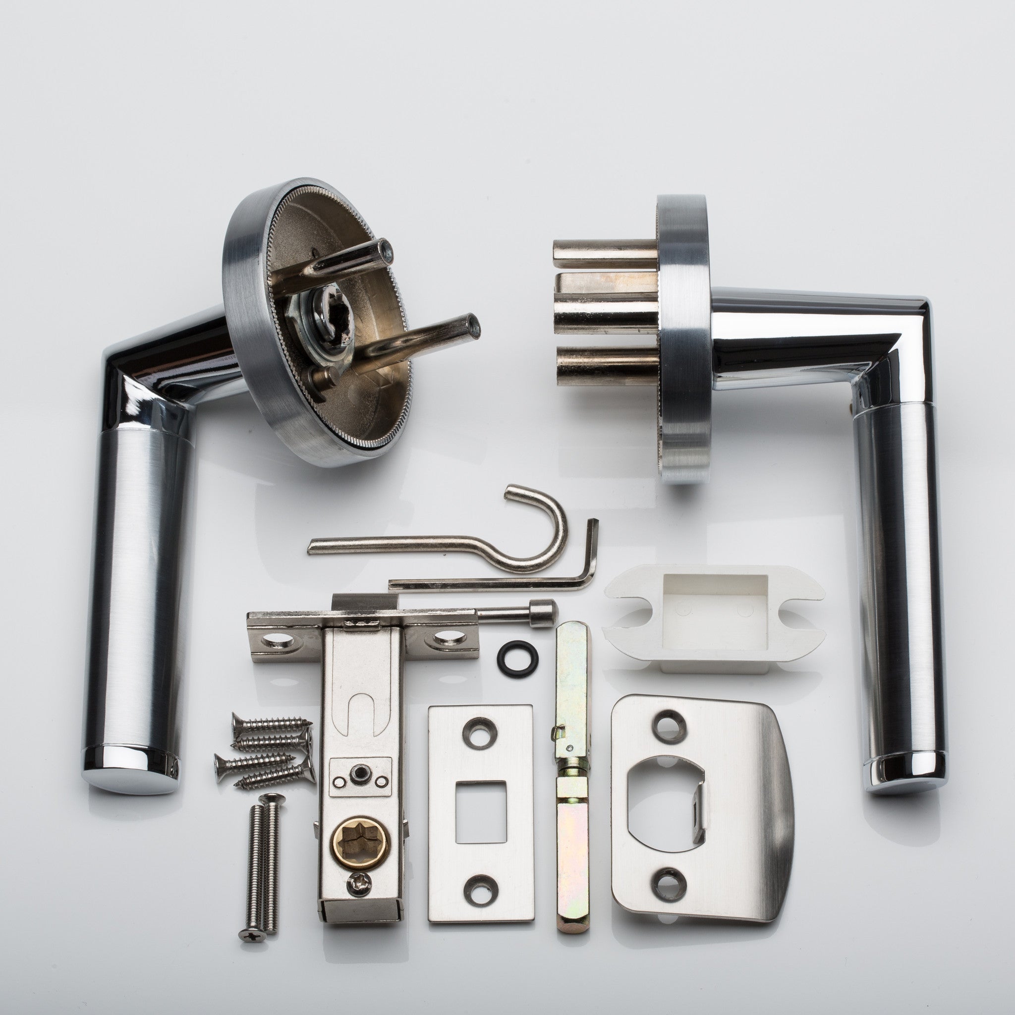 ハシビロ BAI 3032 Modern Passage Door Handle Lever Set with Privacy Pin