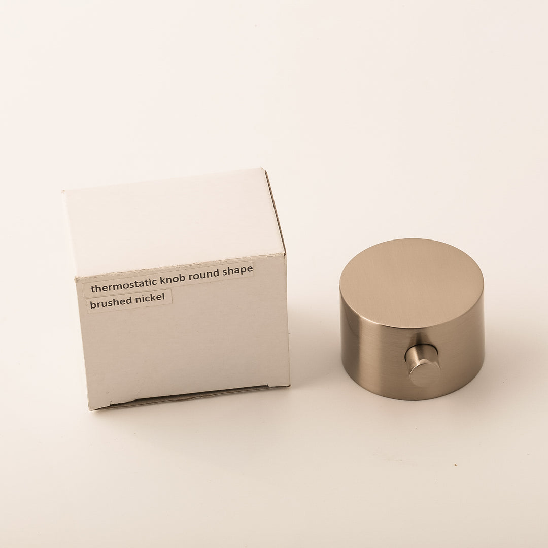 P0016 Round Thermostatic Knob in Brushed Nickel