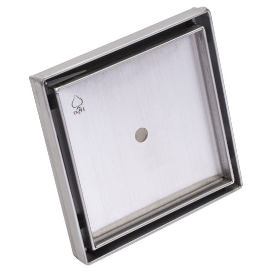 BAI 0577 Stainless Steel 5-inch Tile Insert Square Shower Drain